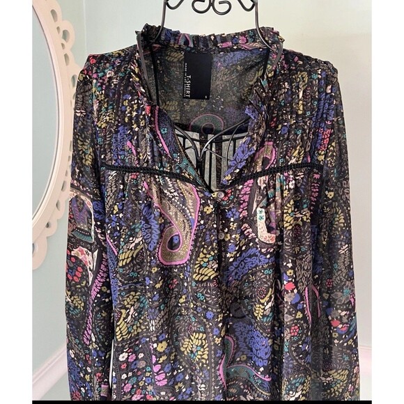 Anthropologie Dolan Peasant Odessa Blouse Paisley Print Size Small - Picture 7 of 7